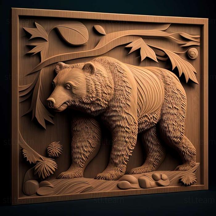 3D модель Виннипегский медведь знаменитое животное (STL)